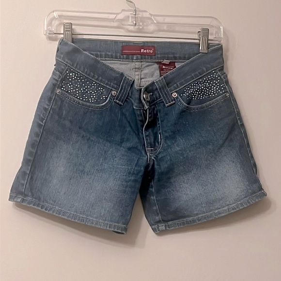 Retro - blue short jeans size 5 denim - Picture 1 of 8
